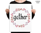 Gather Print, Beautiful Wall Art with Frame and Canvas options available Kitchen Decor