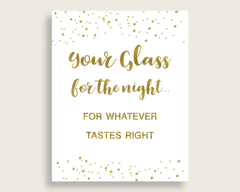 Your Glass For The Night Bridal Shower Your Glass For The Night Gold Bridal Shower Your Glass For The Night Bridal Shower Gold Your G2ZNX