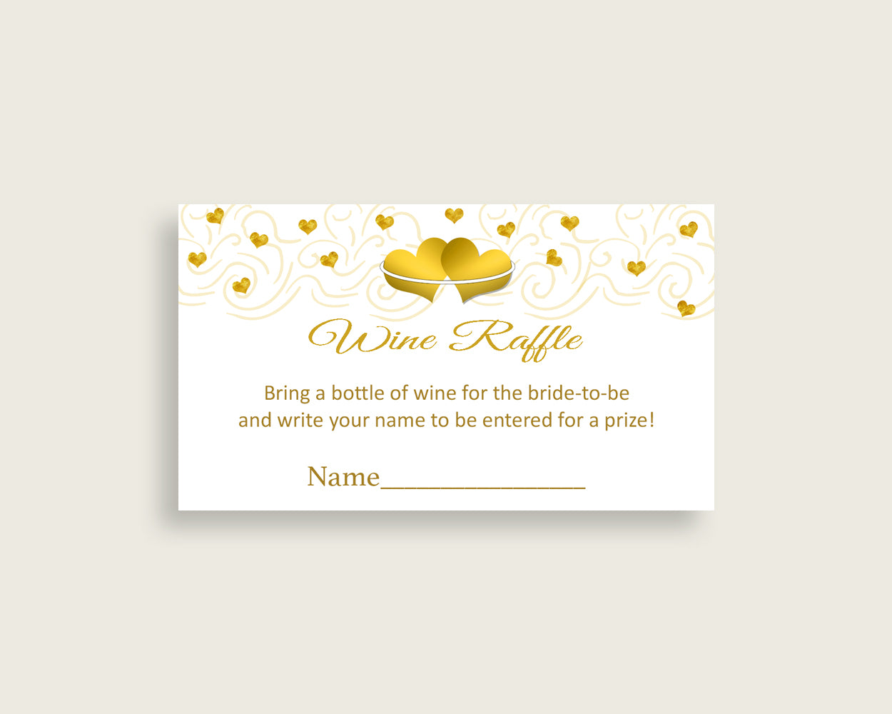 Wine Raffle Bridal Shower Wine Raffle Gold Hearts Bridal Shower Wine Raffle Bridal Shower Gold Hearts Wine Raffle White Gold prints 6GQOT