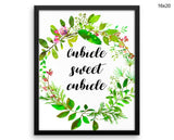 Cubicle Sweet Cubicle Print, Beautiful Wall Art with Frame and Canvas options available Office Decor