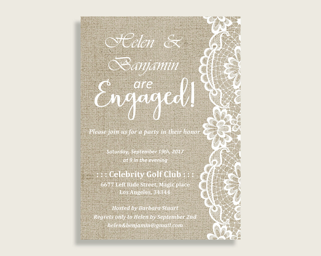 Engagement Invitation Bridal Shower Engagement Invitation Burlap And Lace Bridal Shower Engagement Invitation Bridal Shower Burlap And NR0BX