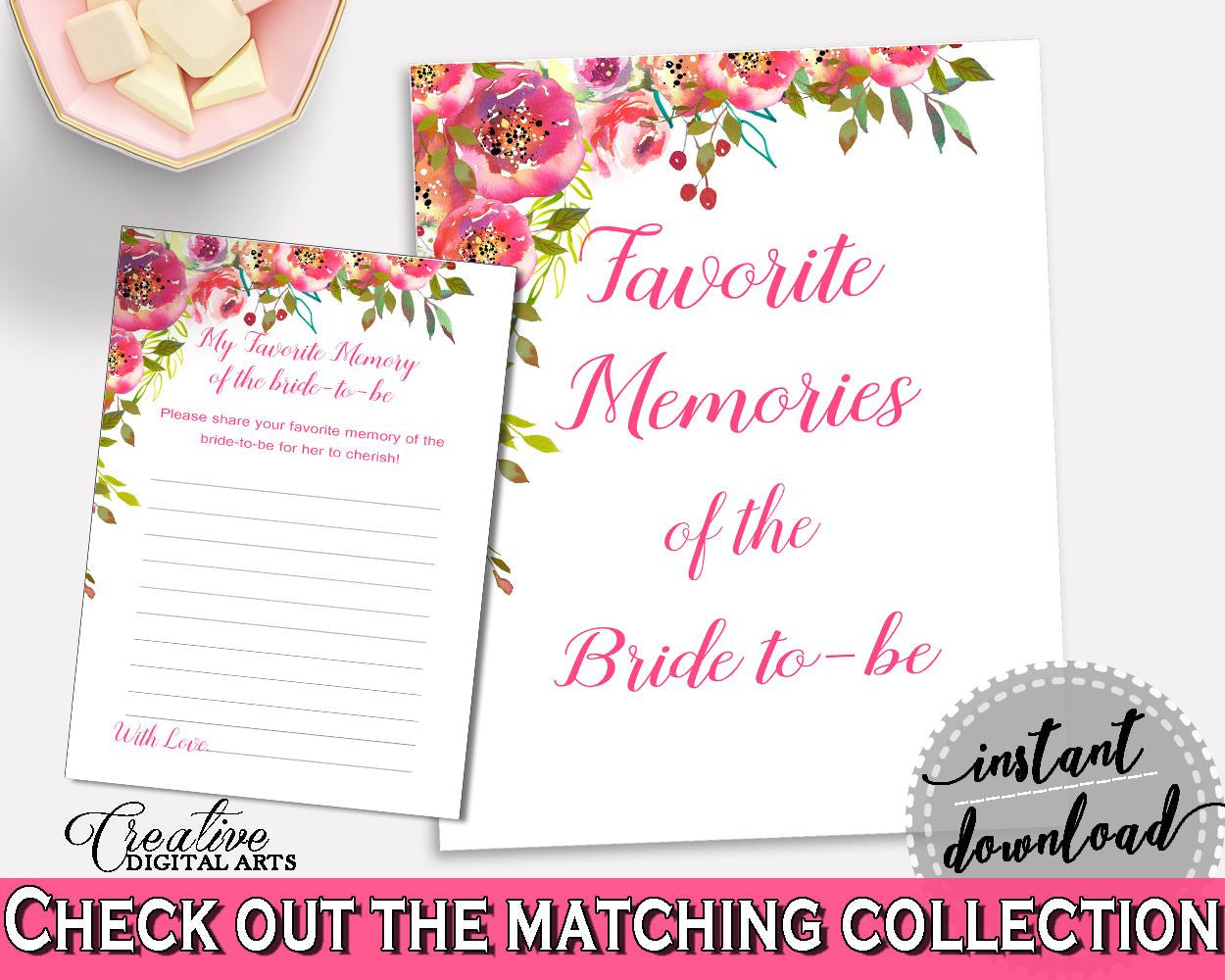 Favorite Memories Bridal Shower Favorite Memories Spring Flowers Bridal Shower Favorite Memories Bridal Shower Spring Flowers Favorite UY5IG - Digital Product