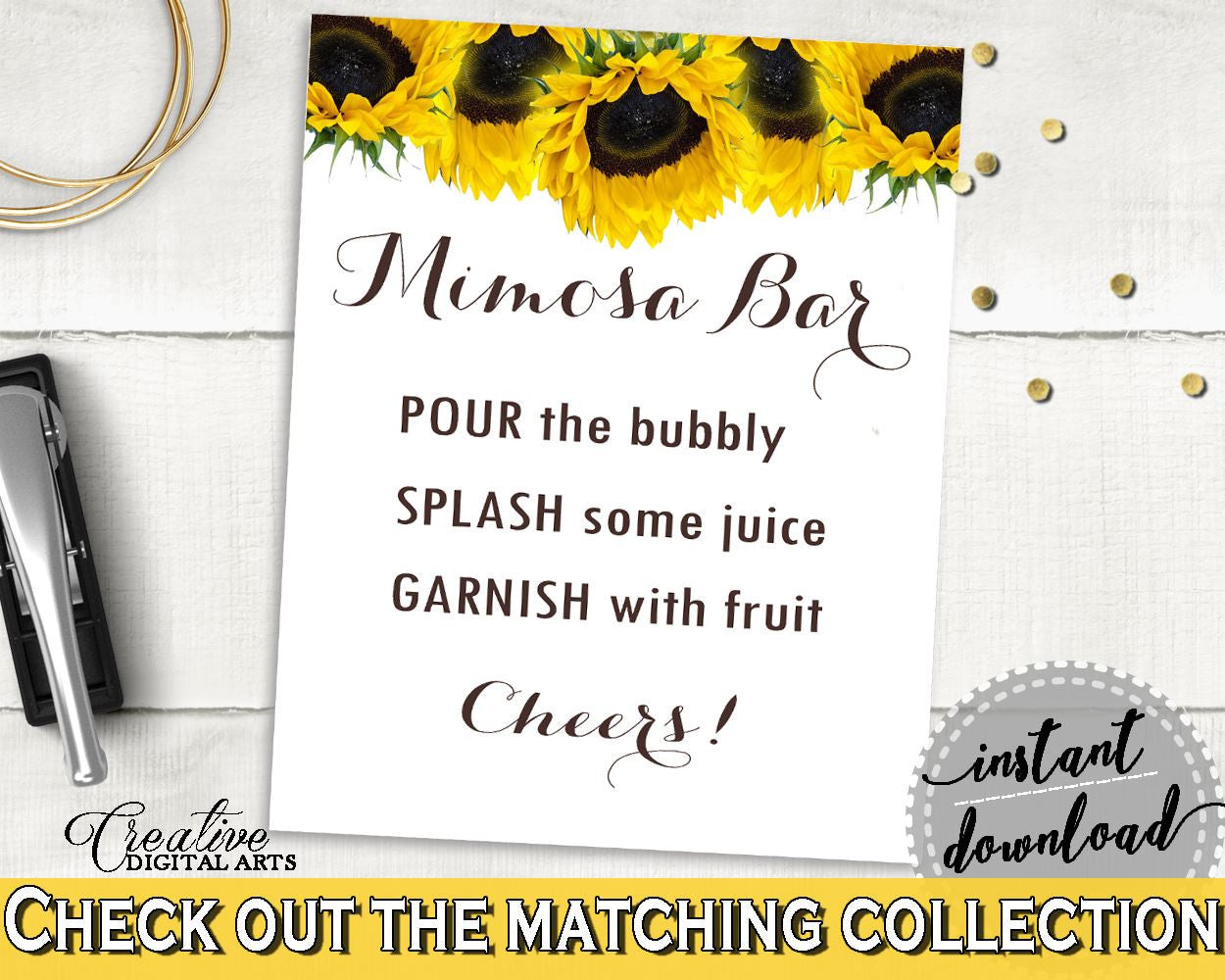 Mimosa Bar Sign Bridal Shower Mimosa Bar Sign Sunflower Bridal Shower Mimosa Bar Sign Bridal Shower Sunflower Mimosa Bar Sign Yellow SSNP1 - Digital Product