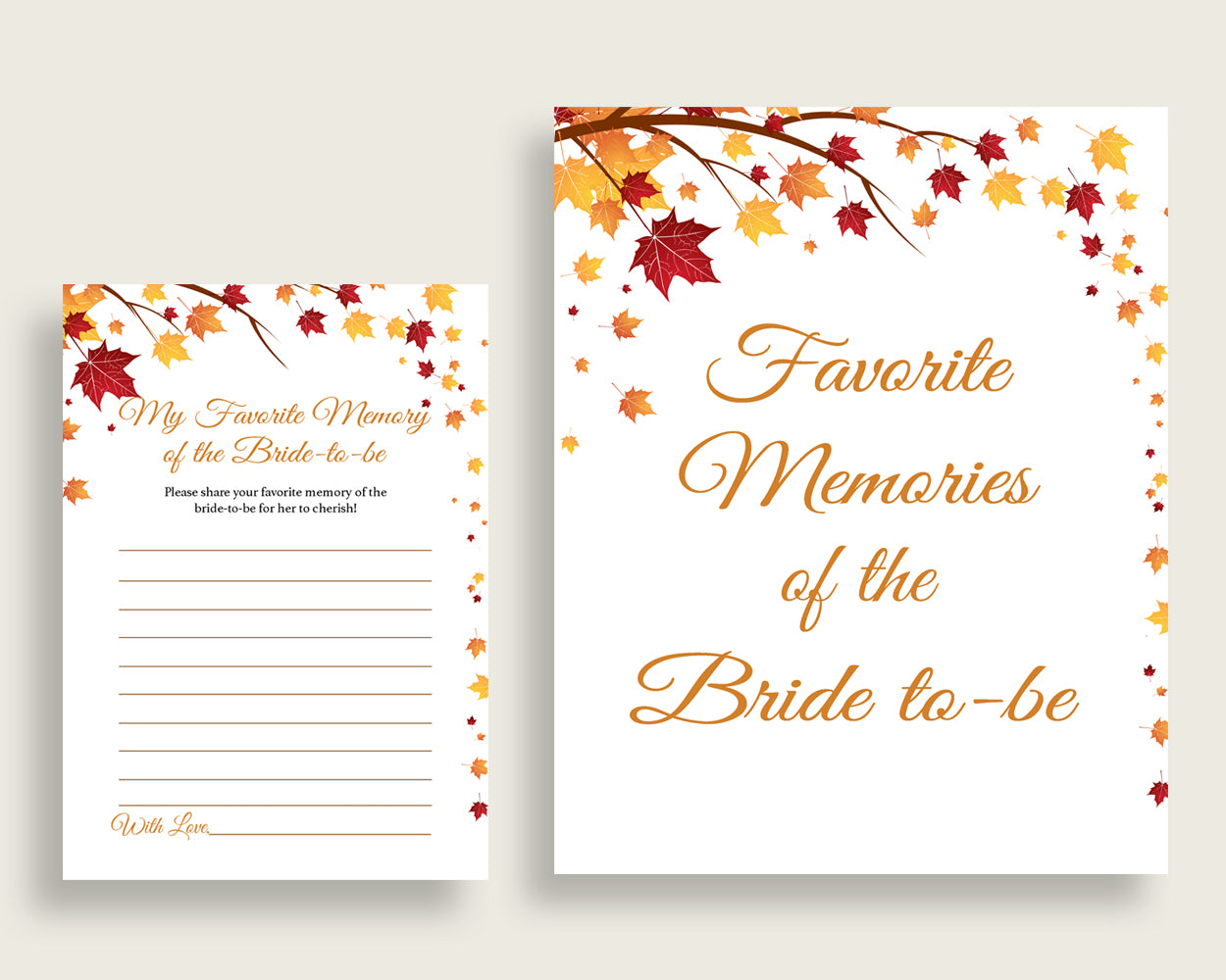 Favorite Memories Bridal Shower Favorite Memories Fall Bridal Shower Favorite Memories Bridal Shower Autumn Favorite Memories Brown YCZ2S