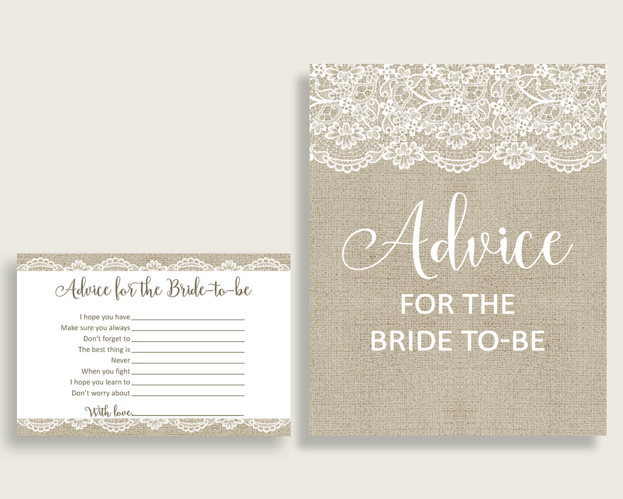 Advice Cards Bridal Shower Advice Cards Burlap And Lace Bridal Shower Advice Cards Bridal Shower Burlap And Lace Advice Cards Brown NR0BX