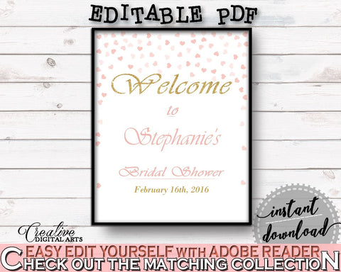 Welcome Sign Bridal Shower Welcome Sign Pink And Gold Bridal Shower Welcome Sign Bridal Shower Pink And Gold Welcome Sign Pink Gold - XZCNH - Digital Product
