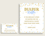 Diaper Raffle Baby Shower Diaper Raffle Confetti Baby Shower Diaper Raffle Blue Gold Baby Shower Confetti Diaper Raffle party theme cb001