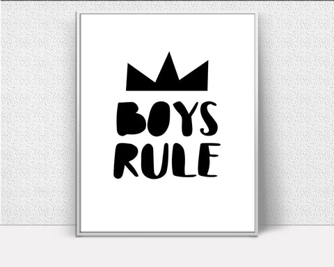 Wall Decor Boys Printable Boys Prints Boys Sign Boys Boys Room Art Boys Boys Room Print Boys Printable Art Boys Boys Rule Nursery Print - Digital Download