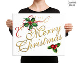 Merry Christmas Print, Beautiful Wall Art with Frame and Canvas options available Christmas Decor
