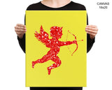 Red Cupid Print, Beautiful Wall Art with Frame and Canvas options available Love Decor