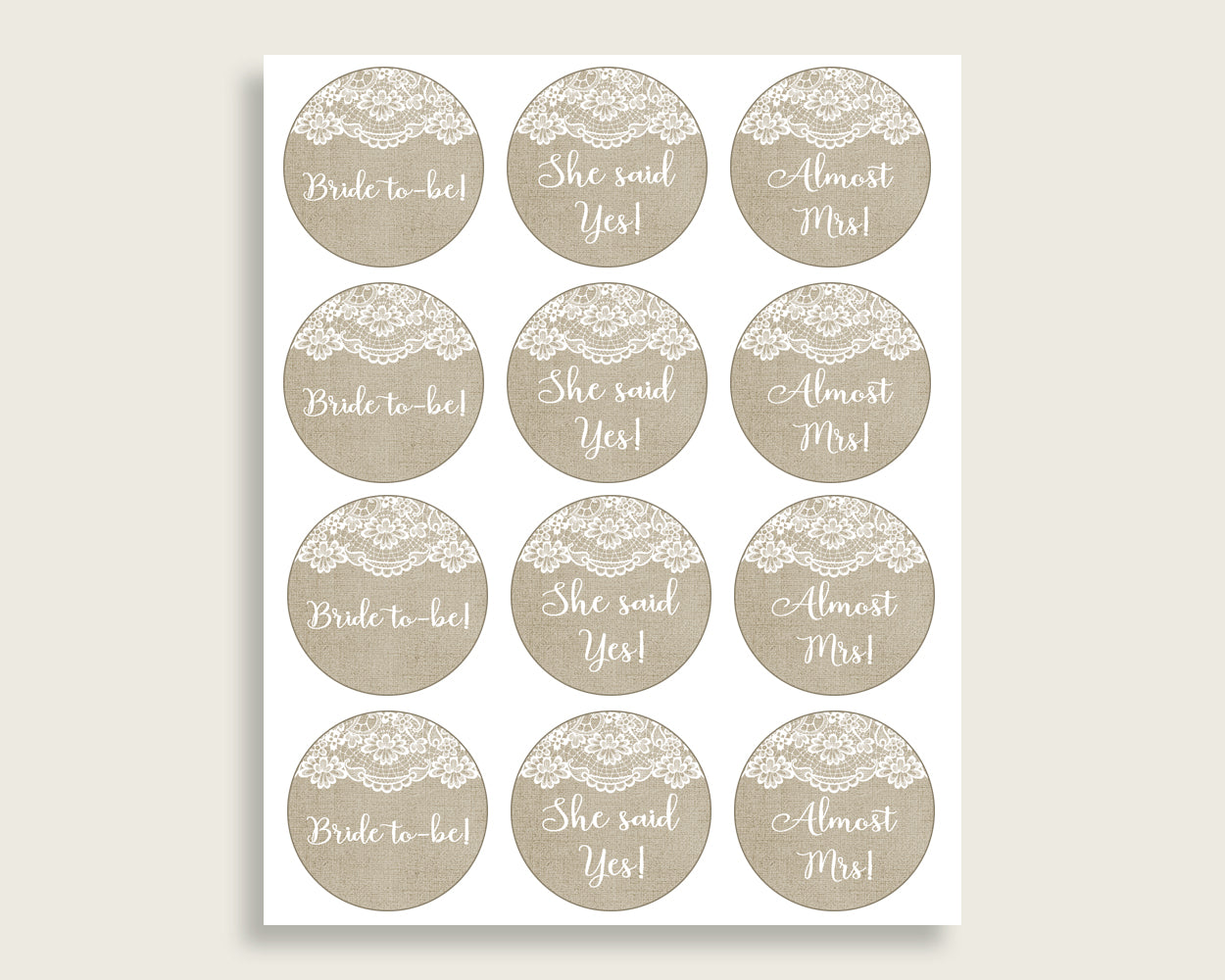 Cupcake Toppers And Wrappers Bridal Shower Cupcake Toppers And Wrappers Burlap And Lace Bridal Shower Cupcake Toppers And Wrappers NR0BX