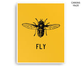 Fly Print, Beautiful Wall Art with Frame and Canvas options available Home Decor
