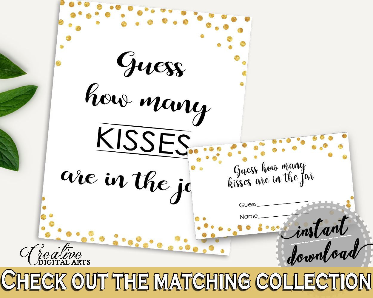 Kisses Guessing Game Bridal Shower Kisses Guessing Game Confetti Bridal Shower Kisses Guessing Game Bridal Shower Confetti Kisses CZXE5 - Digital Product