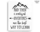 Adventures Print, Beautiful Wall Art with Frame and Canvas options available Kids Decor