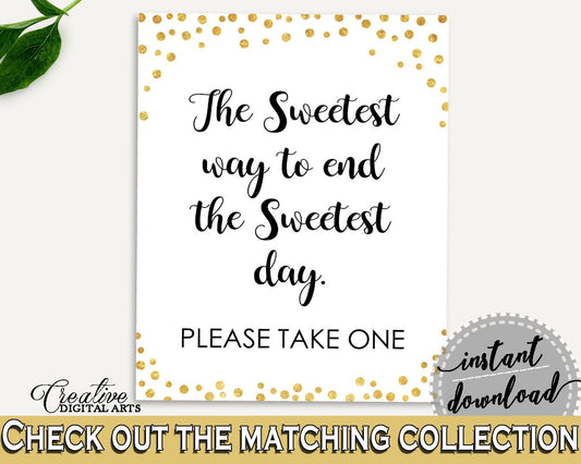 Sweetest Way Bridal Shower Sweetest Way Confetti Bridal Shower Sweetest Way Bridal Shower Confetti Sweetest Way Gold White prints CZXE5 - Digital Product