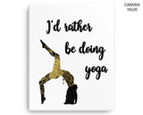 Yoga Pose Print, Beautiful Wall Art with Frame and Canvas options available  Decor