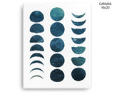 Moon Phases Print, Beautiful Wall Art with Frame and Canvas options available Bedroom Decor