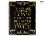 Love Gatsby Print, Beautiful Wall Art with Frame and Canvas options available  Decor