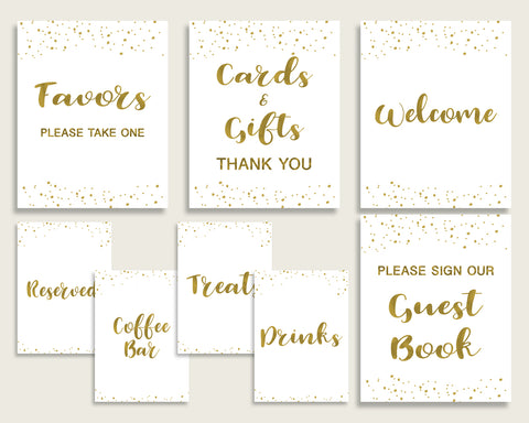 Table Signs Bridal Shower Table Signs Gold Bridal Shower Table Signs Bridal Shower Gold Table Signs Gold White party organizing party G2ZNX