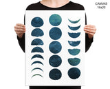 Moon Phases Print, Beautiful Wall Art with Frame and Canvas options available Bedroom Decor