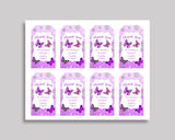 Butterfly Favor Tags Purple White Party Tags Butterfly Birthday Tags Butterfly Thank You Tags Girl OHI62