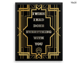 Gatsby Deco Print, Beautiful Wall Art with Frame and Canvas options available  Decor