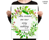 His Mercies Are New Every Morning Print, Beautiful Wall Art with Frame and Canvas options available