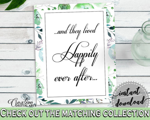Happily Ever After Bridal Shower Happily Ever After Botanic Watercolor Bridal Shower Happily Ever After Bridal Shower Botanic 1LIZN - Digital Product