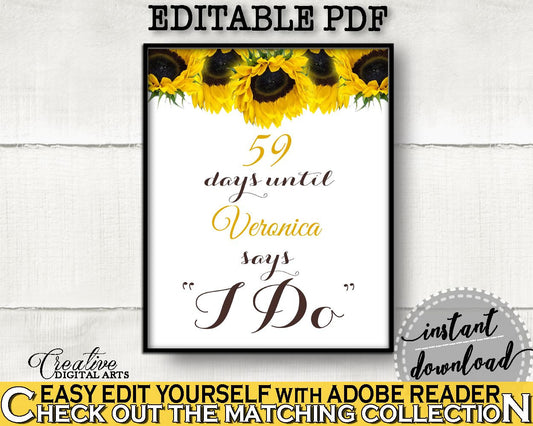 Days Until I Do Bridal Shower Days Until I Do Sunflower Bridal Shower Days Until I Do Bridal Shower Sunflower Days Until I Do Yellow SSNP1 - Digital Product