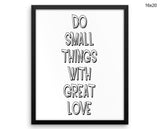 Little Things Print, Beautiful Wall Art with Frame and Canvas options available Inspirational Decor