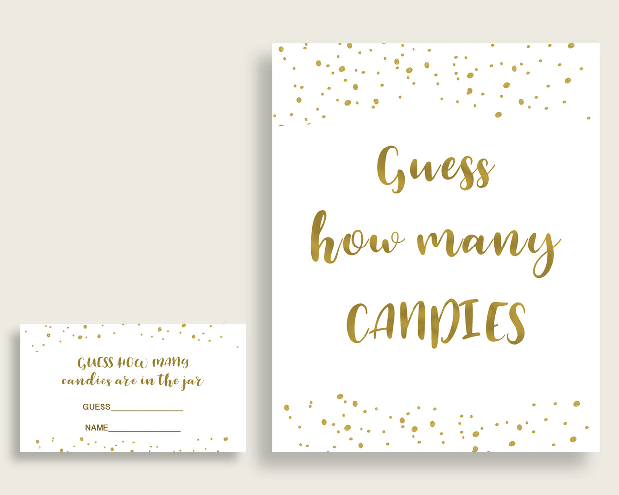 Candy Guessing Game Bridal Shower Candy Guessing Game Gold Bridal Shower Candy Guessing Game Bridal Shower Gold Candy Guessing Game G2ZNX