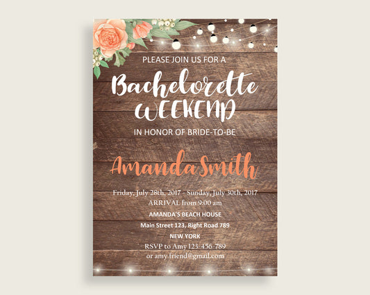 Bachelorette Weekend Invitation Bridal Shower Bachelorette Weekend Invitation Rustic Bridal Shower Bachelorette Weekend Invitation SC4GE