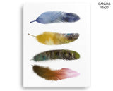 Feathers Watecolor Print, Beautiful Wall Art with Frame and Canvas options available Home Decor