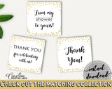 Favor Tags Bridal Shower Favor Tags Confetti Bridal Shower Favor Tags Bridal Shower Confetti Favor Tags Gold White prints, pdf jpg CZXE5 - Digital Product