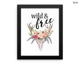 Wild Free Print, Beautiful Wall Art with Frame and Canvas options available  Decor