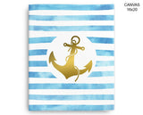Gold Anchor Print, Beautiful Wall Art with Frame and Canvas options available Home Decor