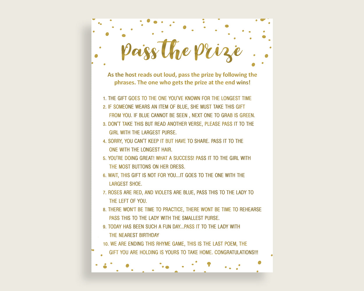 Pass The Prize Bridal Shower Pass The Prize Gold Bridal Shower Pass The Prize Bridal Shower Gold Pass The Prize Gold White pdf jpg G2ZNX