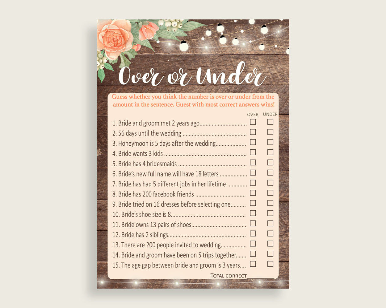 Over Or Under Bridal Shower Over Or Under Rustic Bridal Shower Over Or Under Bridal Shower Flowers Over Or Under Brown Beige pdf jpg SC4GE