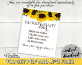 Bloody Mary Bridal Shower Bloody Mary Sunflower Bridal Shower Bloody Mary Bridal Shower Sunflower Bloody Mary Yellow White prints SSNP1 - Digital Product