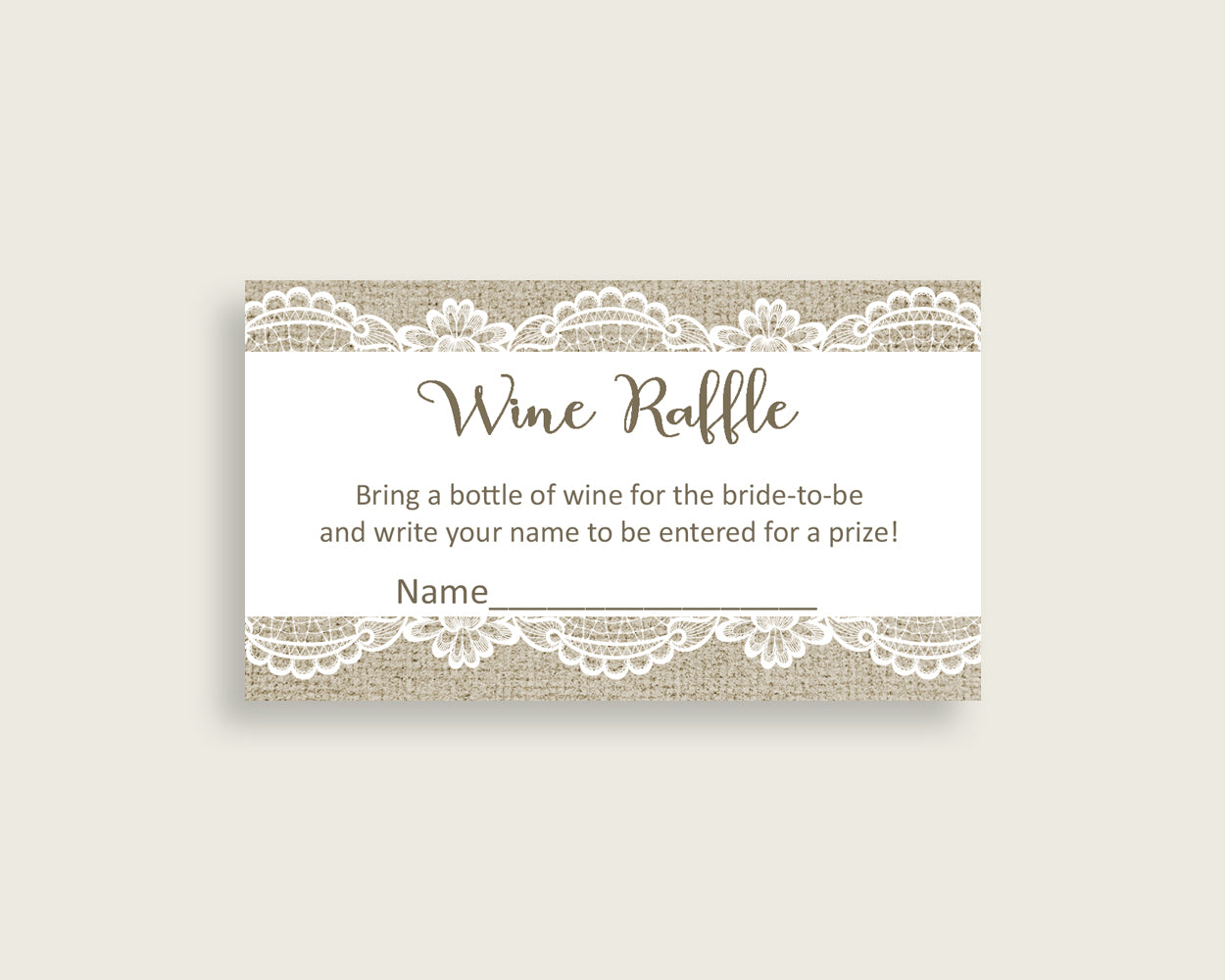 Wine Raffle Bridal Shower Wine Raffle Burlap And Lace Bridal Shower Wine Raffle Bridal Shower Burlap And Lace Wine Raffle Brown White NR0BX