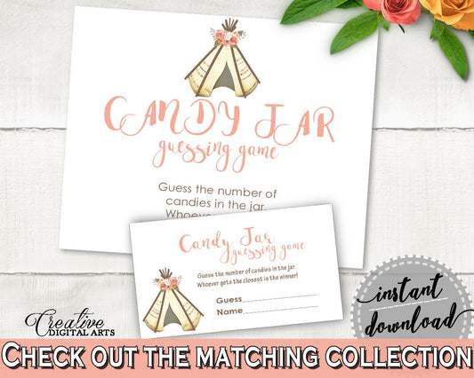 Candy Guessing Game Bridal Shower Candy Guessing Game Tribal Bridal Shower Candy Guessing Game Bridal Shower Tribal Candy Guessing 9ENSG - Digital Product