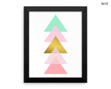 Abstract Geometric Print, Beautiful Wall Art with Frame and Canvas options available  Decor
