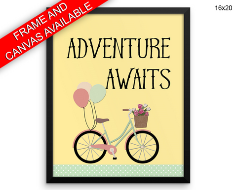 Adventure Print, Beautiful Wall Art with Frame and Canvas options available Kids Decor