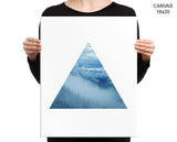 Triangle Fog Print, Beautiful Wall Art with Frame and Canvas options available Bedroom Decor