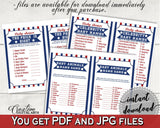 Games Baby Shower Games Baseball Baby Shower Games Baby Shower Baseball Games Blue Red prints, pdf jpg, digital print, party décor YKN4H - Digital Product