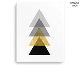 Geometric Triangle Print, Beautiful Wall Art with Frame and Canvas options available Office Decor