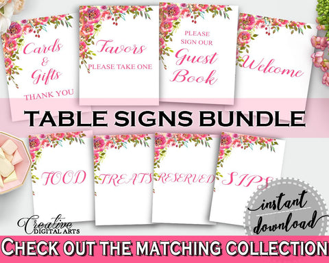 Table Signs Bridal Shower Table Signs Spring Flowers Bridal Shower Table Signs Bridal Shower Spring Flowers Table Signs Pink Green pdf UY5IG - Digital Product