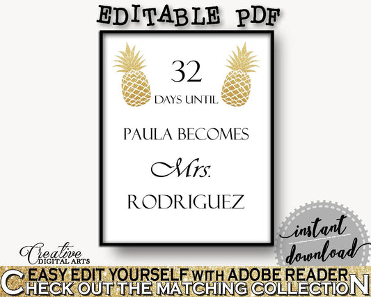 Days Until Becomes Bridal Shower Days Until Becomes Pineapple Bridal Shower Days Until Becomes Bridal Shower Pineapple Days Until 86GZU - Digital Product