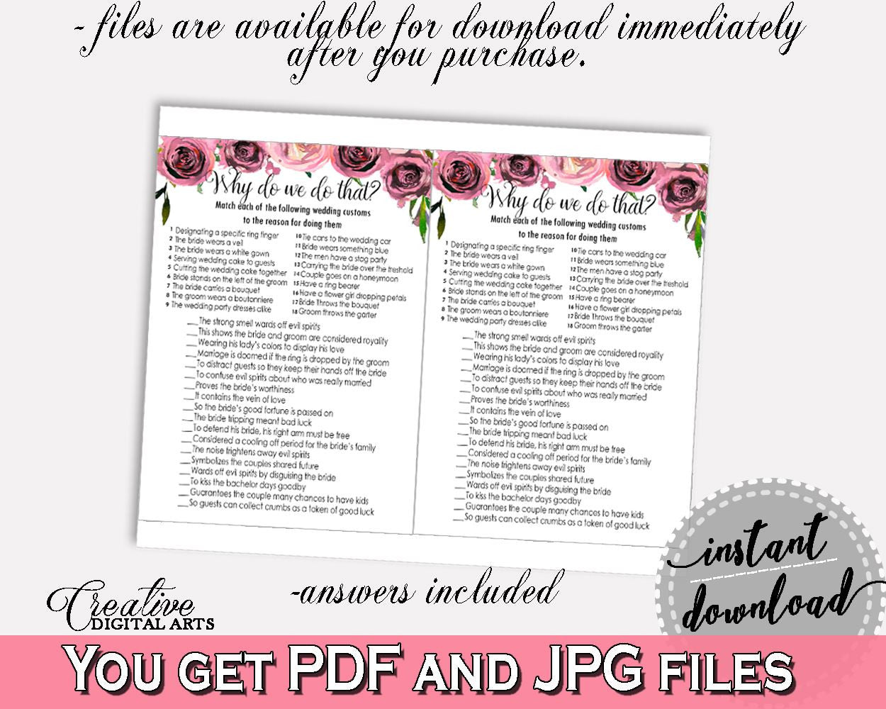 Why Do We Do That Bridal Shower Why Do We Do That Floral Bridal Shower Why Do We Do That Bridal Shower Floral Why Do We Do That Pink BQ24C - Digital Product