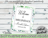 Welcome Sign Bridal Shower Welcome Sign Botanic Watercolor Bridal Shower Welcome Sign Bridal Shower Botanic Watercolor Welcome Sign 1LIZN - Digital Product